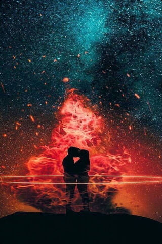 Cosmic Embrace: Love in the Heat of the Sky 🌌❤️