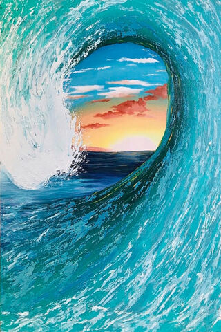 Sunset Through the Wave 🌊🌅