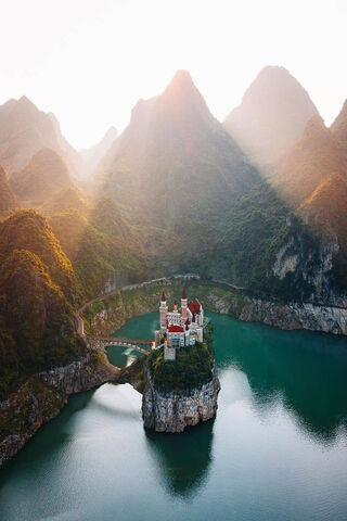 Mystical Castle by the Lake 🌅🏰