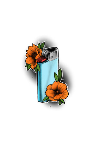 Flame & Bloom: A Lighter's Charm 🔥🌼