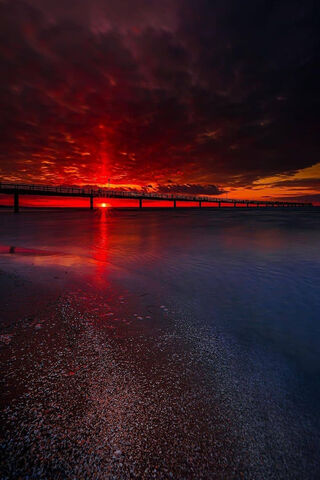 Crimson Horizon: A Sunset Symphony 🌅✨