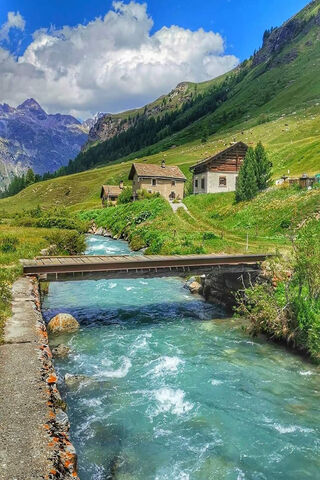 Serenity by the Swiss River 🌊🏞️
