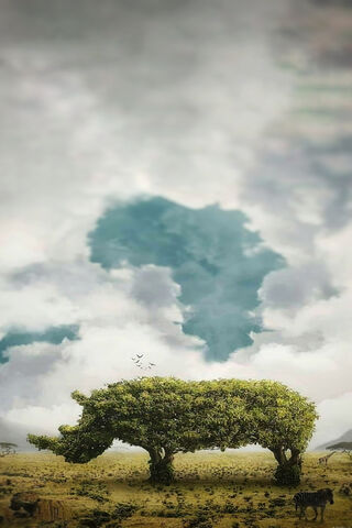 Nature's Majestic Guardian: The Rhino Tree 🌍🌿