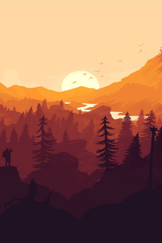 Sunset Serenity: A Firewatch Adventure 🌄🔥