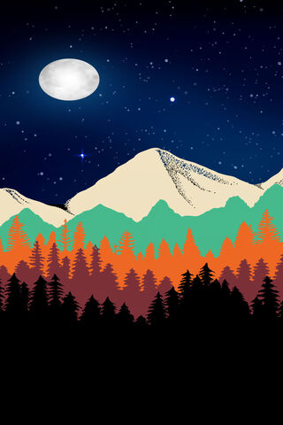 Celestial Serenity: A Night in Nature 🌙🏔️