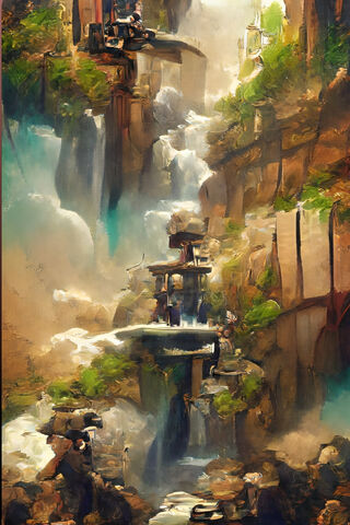 Whispers of Serenity: The Enchanted Village by the Falls