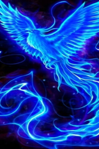 Ethereal Rise of the Blue Phoenix 🔥✨