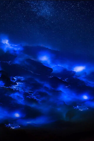Mystical Blue Flames of the Night Sky 🔥✨