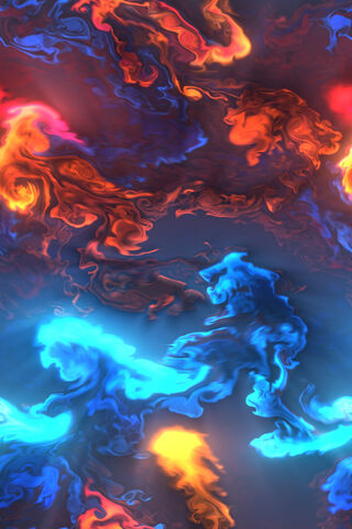 Ethereal Flames: A Dance of Color
