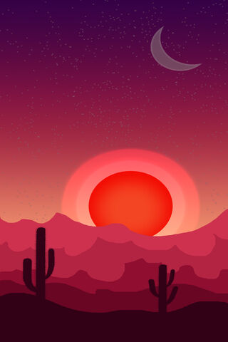 Sunset Serenity in the Desert 🌅🌵