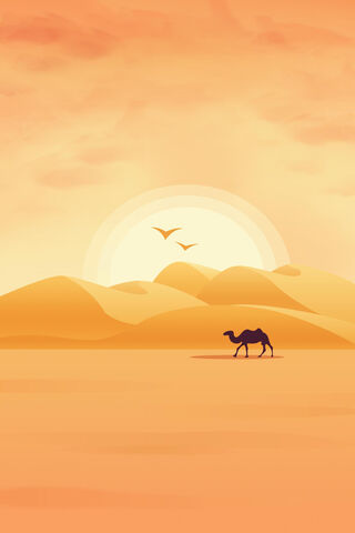 Golden Horizons: A Desert Journey 🌅🐪
