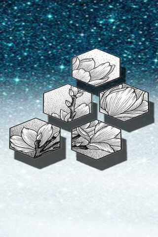 Hexagonal Blooms: A Floral Fantasy 🌸✨