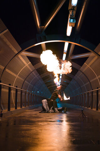 Igniting the Night: A Fiery Performance