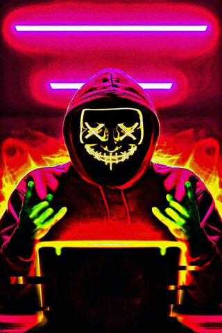 Inferno Vibes: The Fire Mask Guy 🔥😈