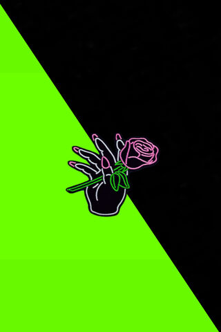 Neon Elegance: The Flower Wlp 🌹✨