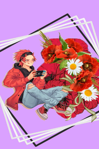 Kirishima's Floral Vibes 🌸🎮
