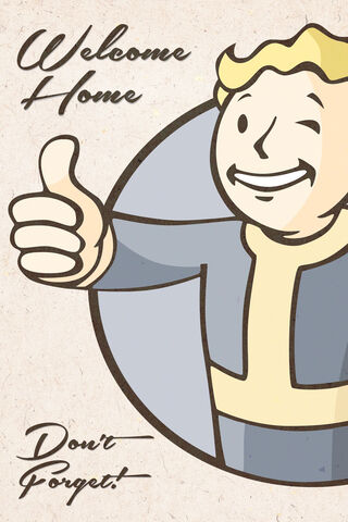 Vault Boy's Warm Welcome: A Nod to Home Sweet Home