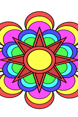 Vibrant Blossom Mandala 🌸✨