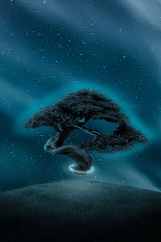Enchanted Night: The Luminescent Tree 🌌✨