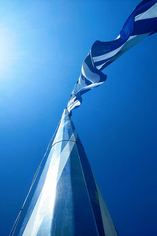 Waving Pride: The Greek Flag in the Sky 🇬🇷