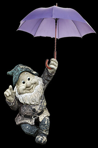 Joyful Gnome in the Rain 🌧️☂️