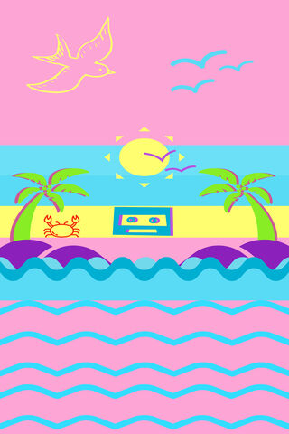 Tropical Vibes: A Retro Escape 🌴🌊