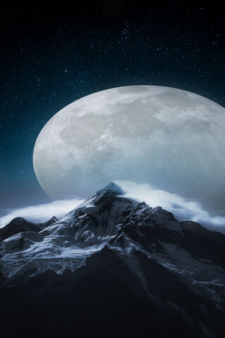 Celestial Serenity: Moonlit Peaks 🌙🏔️