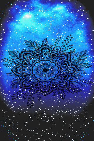 Celestial Bloom: The Mandala Snow Flower