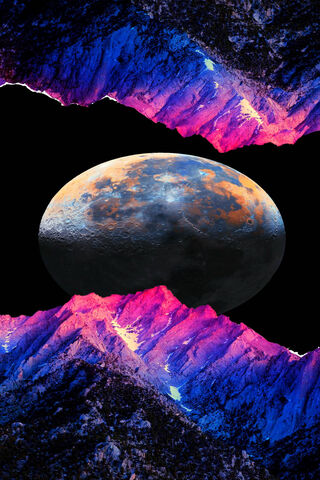 Celestial Peaks: A Dance of Moonlight and Mountains 🌙🏔️