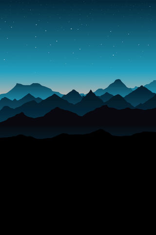 Serene Peaks Under Star..