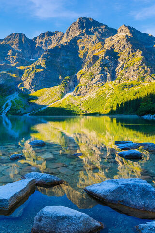 Nature's Radiant Stage: Mountain Spotlight