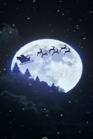 Santa's Magical Journey Under the Moonlight 🌕🎅