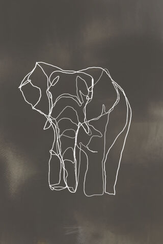 One Line Elephant