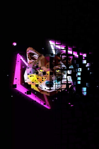 Digital Wave: The Pixelated Howl 🌊🐺