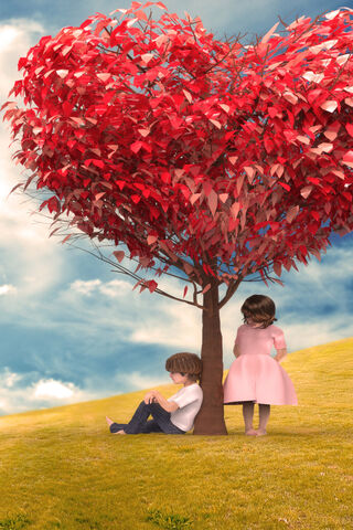 Heartfelt Moments Under the Love Tree ❤️🌳