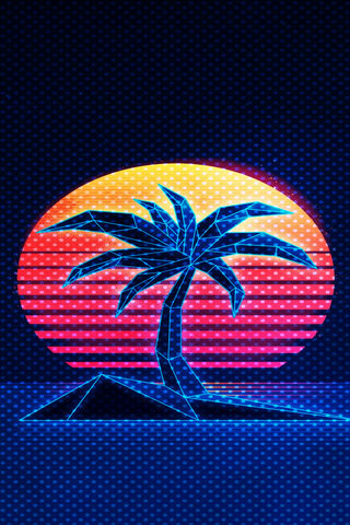 Neon Paradise: Palm Pixels 🌴✨