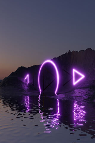 Neon Dreams: The Play Button Oasis 🎮✨