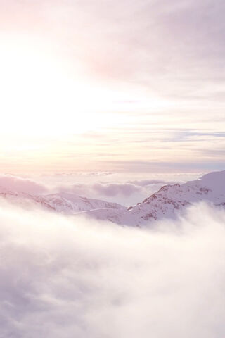 Whispers of Winter: A Snowy Mountain Sunrise 🌄❄️