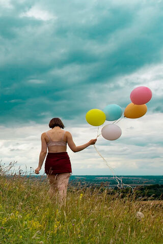Balloons and Bliss: A Summer Stroll