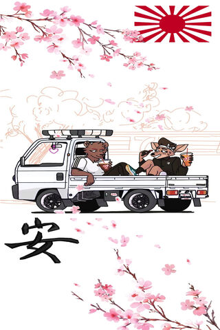 Chillin' in the Cherry Blossoms 🌸🚚