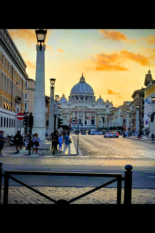 Sunset Serenity at St. Peter's Basilica 🌅⛪