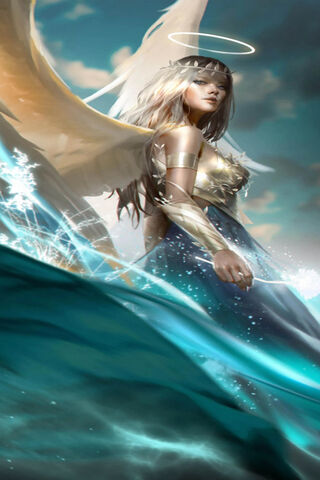 Celestial Waters: The Guardian of the Waves 🌊👼