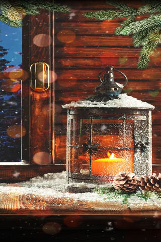 Winter Snowy Lantern