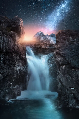 Celestial Cascade: A Dance of Water and Stars ✨🌊