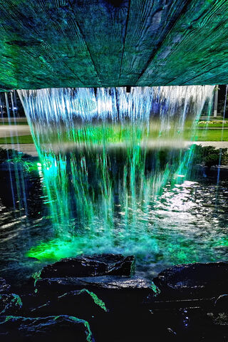 Emerald Cascade: Nature's Glow