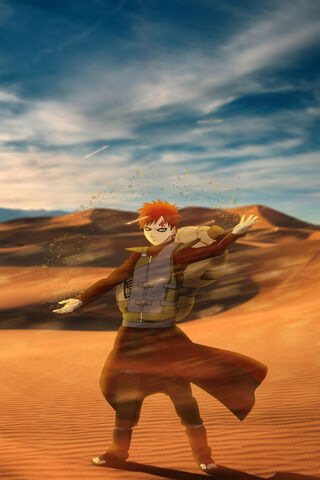 Download Gaara Of The Desert Naruto Black Wallpaper