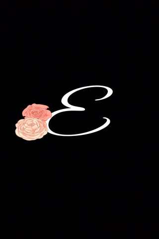 Elegant Initial E with Floral Accents 🌸✨