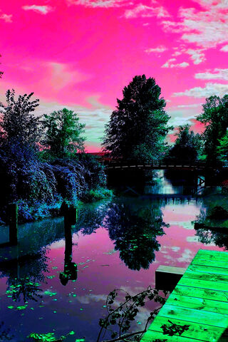 Dreamy Hues of the Pink River 🌸🌊