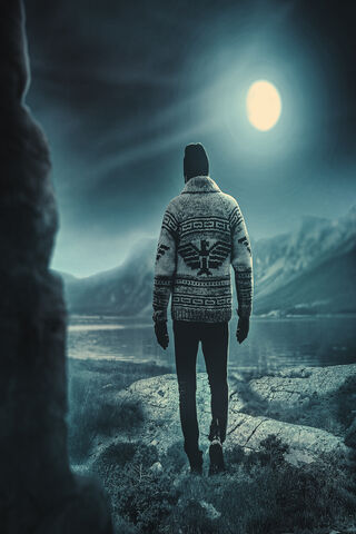 Moonlit Journey: Embracing the Night