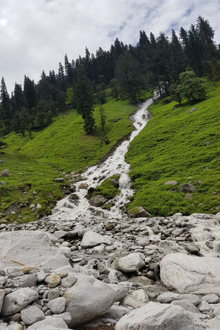 Serenity of WaterFlow: A Glimpse of Manali's Beauty 🌊🏞️